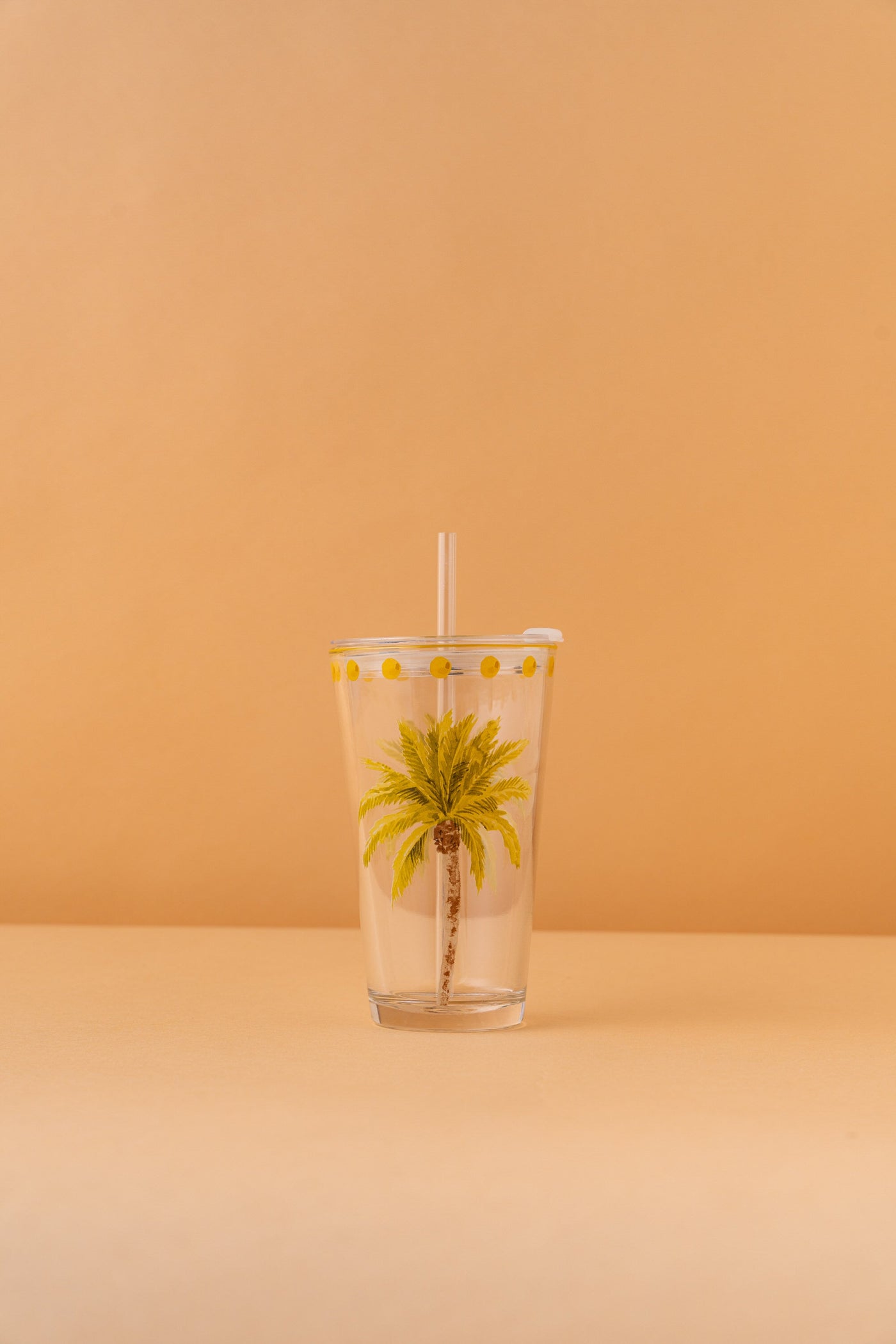 B18 Glass Mug With Lid + Straw