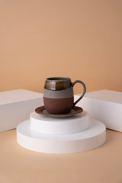 L16 Ceramic Cup With Saucer