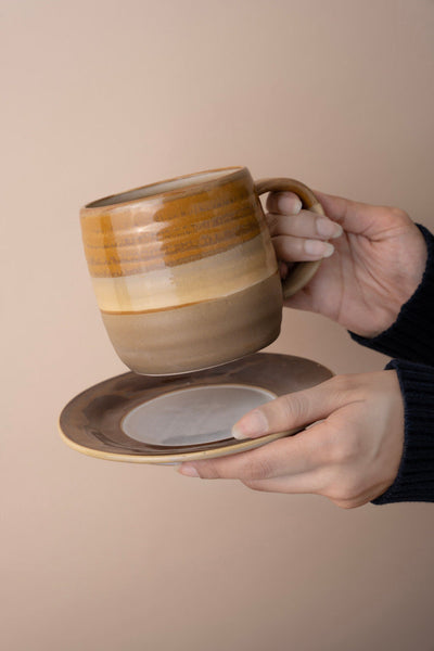 L17 Ceramic Cup With Saucer