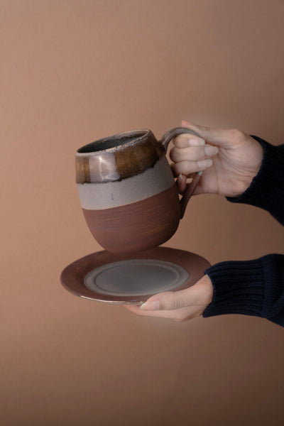 L16 Ceramic Cup With Saucer