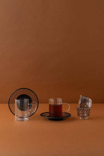 طقم شاي وقهوة 18 قطعة KL63