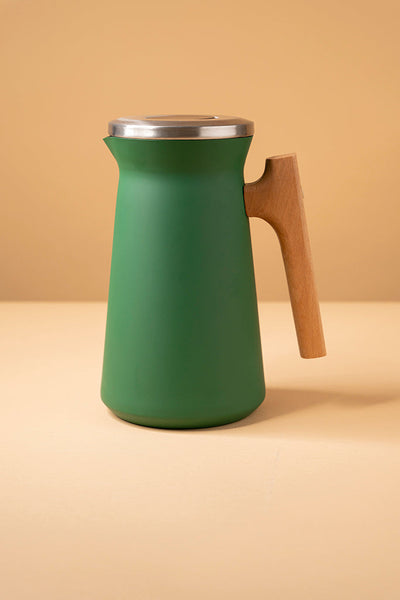 Steel Flask With Wooden Handle 1L